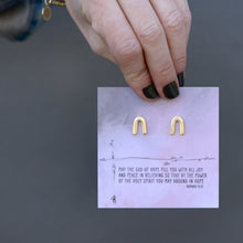 Load image into Gallery viewer, Gold Horseshoe (rainbow) Earrings
