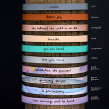 Load image into Gallery viewer, for all the things my hands have held   Engraved Leather Bracelet