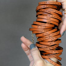 Load image into Gallery viewer, let them be little Engraved Leather Bracelet