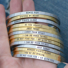 Load image into Gallery viewer, I CAN DO HARD THINGS Stamped Bracelet