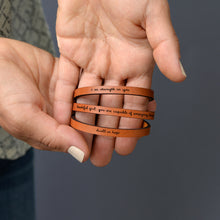 Load image into Gallery viewer, dwell in hope  Engraved Leather Bracelet