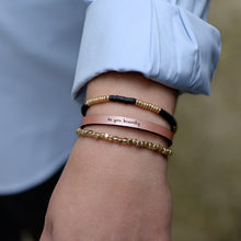 Load image into Gallery viewer, be you bravely Engraved Leather Bracelet