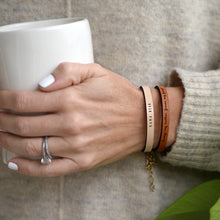 Load image into Gallery viewer, always my mother, forever my friend  Engraved Leather Bracelet