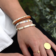 Load image into Gallery viewer, dwell in hope  Engraved Leather Bracelet