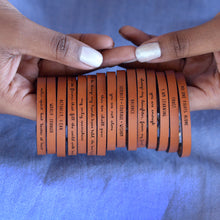 Load image into Gallery viewer, let them be little Engraved Leather Bracelet