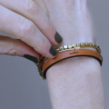 Load image into Gallery viewer, sister Engraved Leather Bracelet