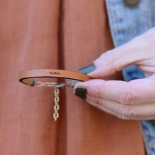 Load image into Gallery viewer, sister Engraved Leather Bracelet