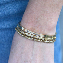 Load image into Gallery viewer, BE YOU BRAVELY Stamped Bracelet