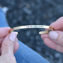 Load image into Gallery viewer, I CAN DO HARD THINGS Stamped Bracelet