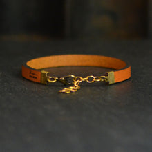Load image into Gallery viewer, be you bravely Engraved Leather Bracelet
