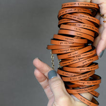 Load image into Gallery viewer, let them be little Engraved Leather Bracelet
