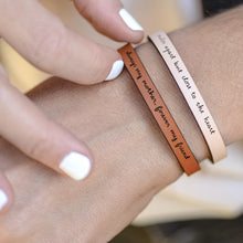 Load image into Gallery viewer, always my mother, forever my friend Engraved Leather Bracelet
