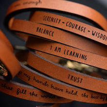 Load image into Gallery viewer, beloved Engraved Leather Bracelet

