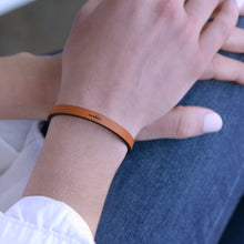 Load image into Gallery viewer, sister Engraved Leather Bracelet
