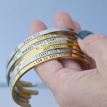 Load image into Gallery viewer, NOBODY FIGHTS ALONE Stamped Bracelet

