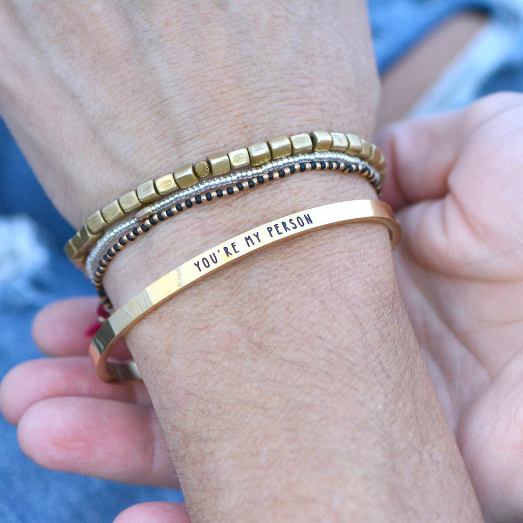 YOU'RE MY PERSON Stamped Bracelet